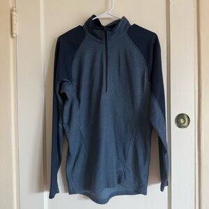 Patagonia Men's Two-Tone Navy and Slate Quarter-Zip Pullover
